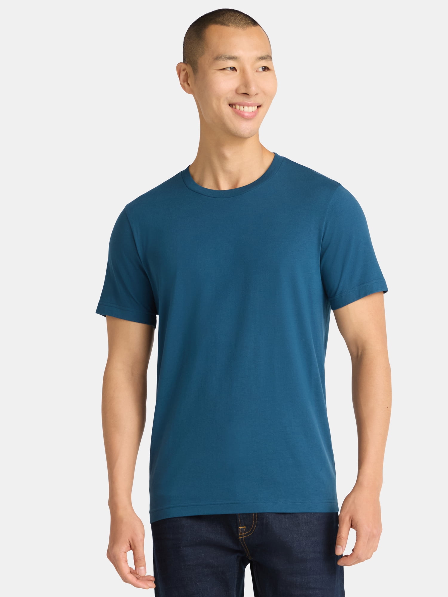 Men's and Big Men's Crewneck Tee with Short Sleeves xtrendhaven - Image 6