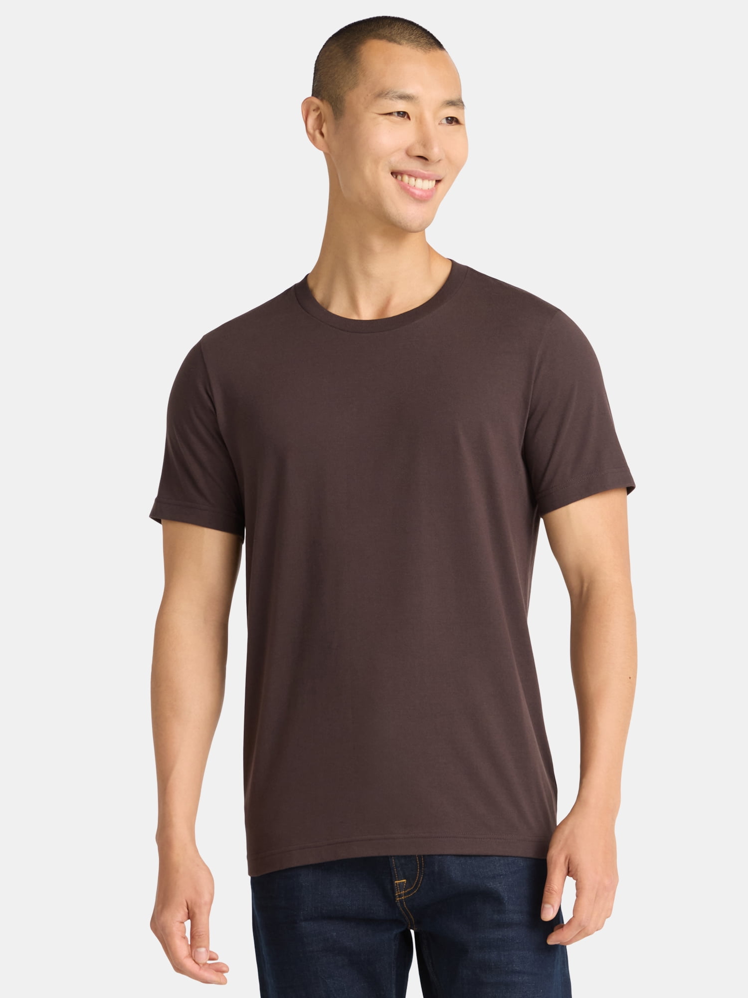 Men's and Big Men's Crewneck Tee with Short Sleeves xtrendhaven