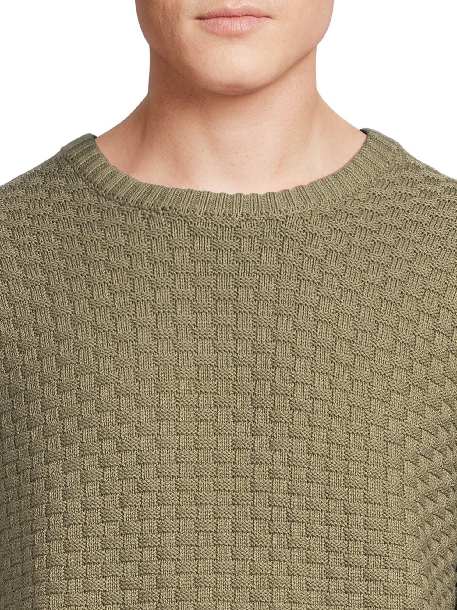Men's Basket Stitch Crewneck Sweater with Long Sleeves xtrendhaven - Image 4