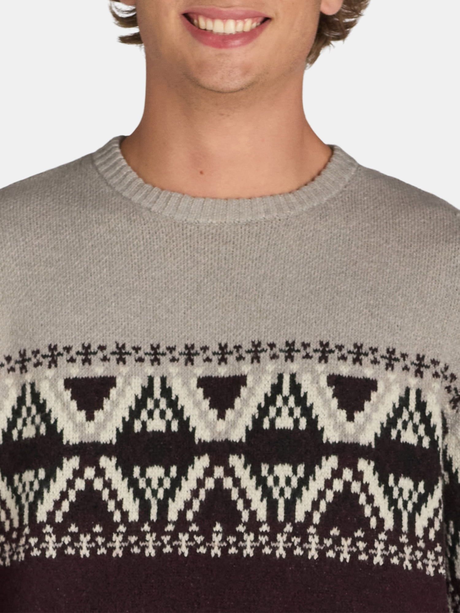 Men's & Big Men's Color Block Fair Aisle Crew Neck Sweater xtrendhaven - Image 4