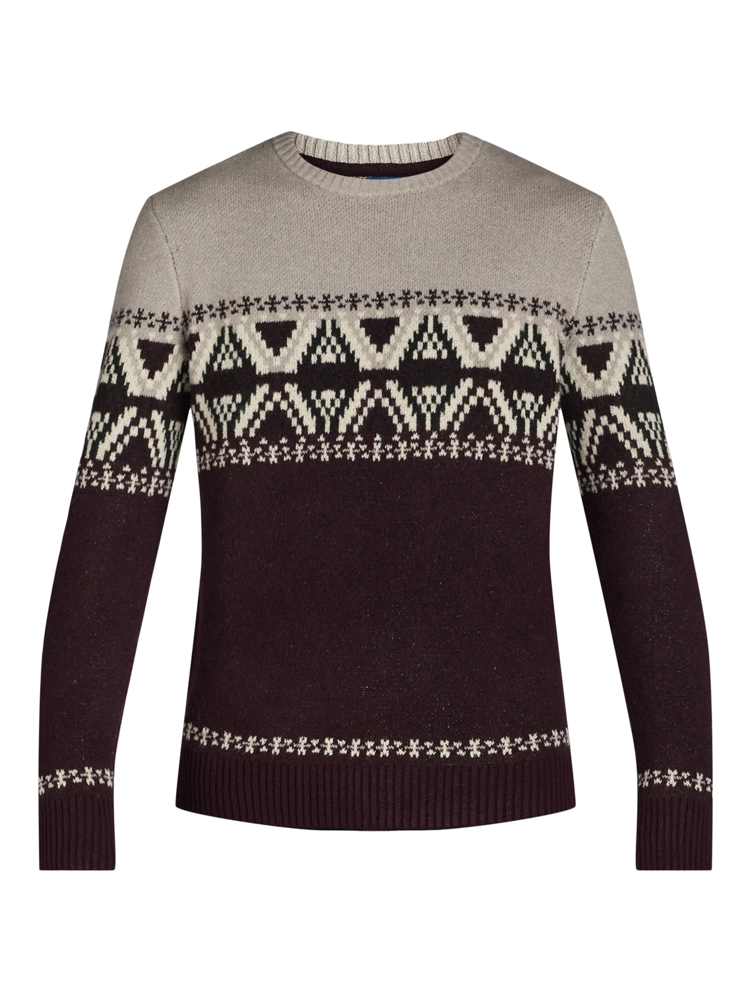 Men's & Big Men's Color Block Fair Aisle Crew Neck Sweater xtrendhaven - Image 5