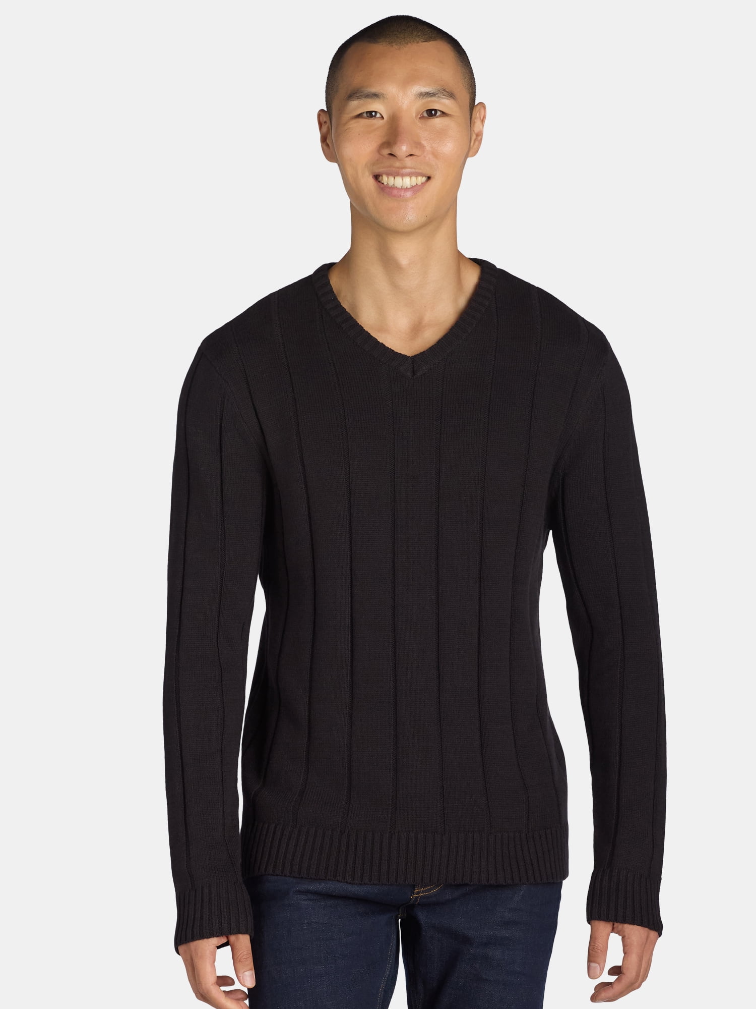 Men's & Big Men's Drop Needle V-Neck Sweater xtrendhaven - Image 6
