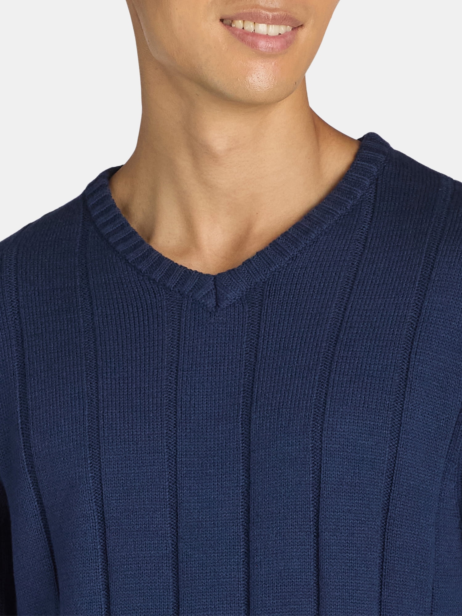 Men's & Big Men's Drop Needle V-Neck Sweater xtrendhaven - Image 4