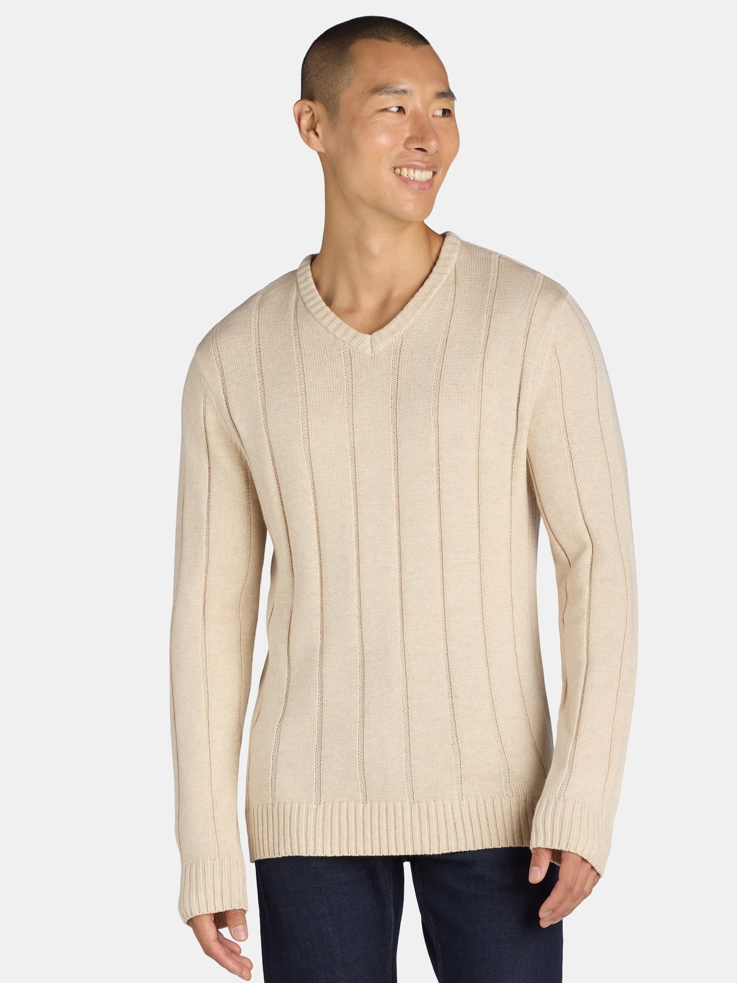 Men's & Big Men's Drop Needle V-Neck Sweater xtrendhaven - Image 8