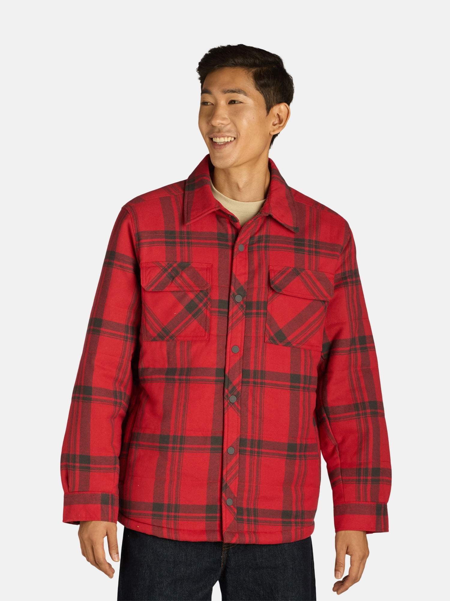 Men's & Big Men's Fleece Lined Flannel Shirt Jacket xtrendhaven - Image 12