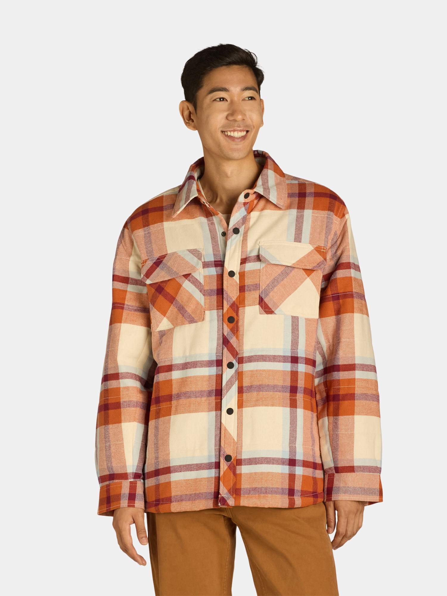Men's & Big Men's Fleece Lined Flannel Shirt Jacket xtrendhaven - Image 8