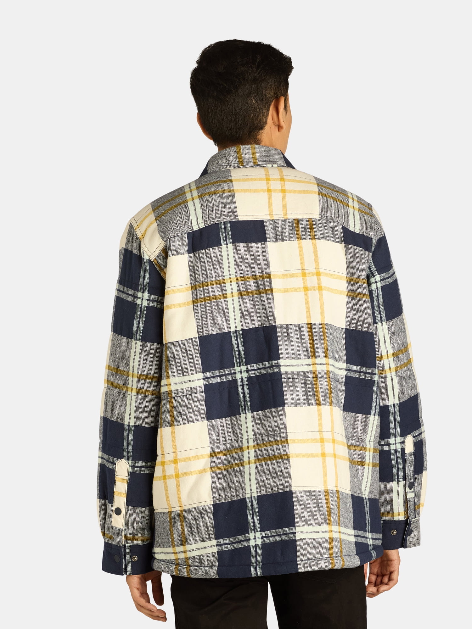 Men's & Big Men's Fleece Lined Flannel Shirt Jacket xtrendhaven - Image 2