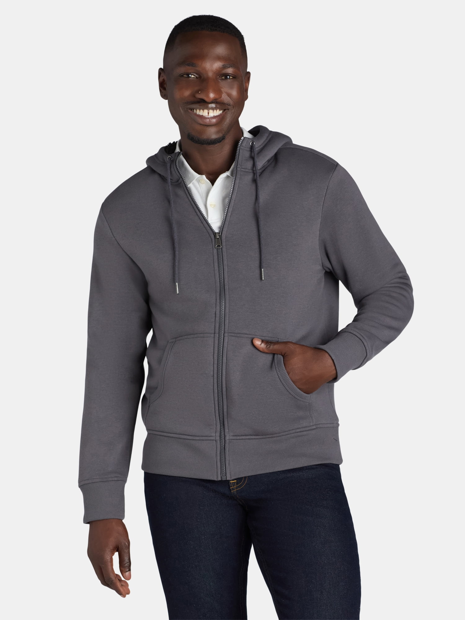 Men's & Big Men's High Pile Fleece Lined Jacket with Hood xtrendhaven - Image 11