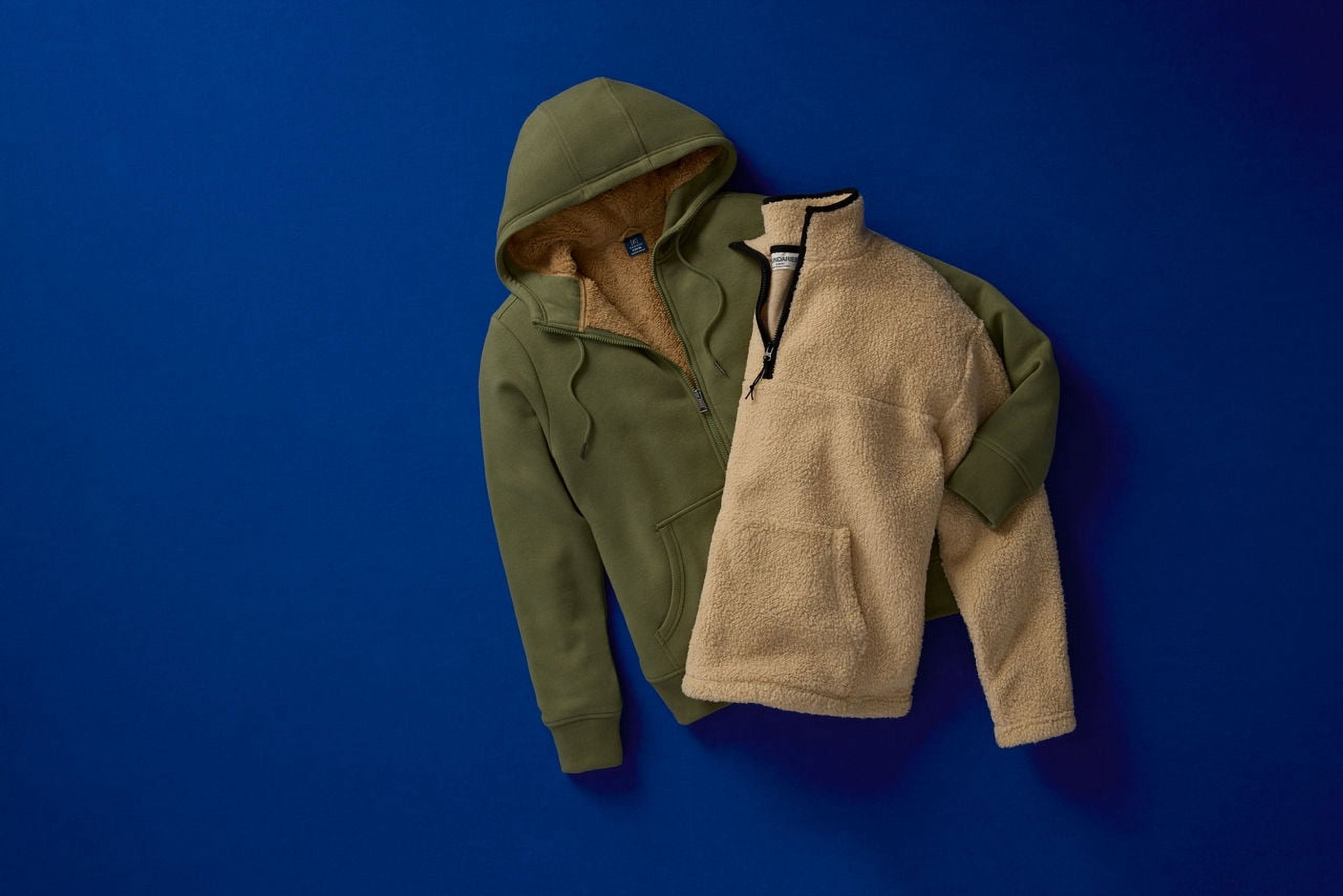 Men's & Big Men's High Pile Fleece Lined Jacket with Hood xtrendhaven - Image 3