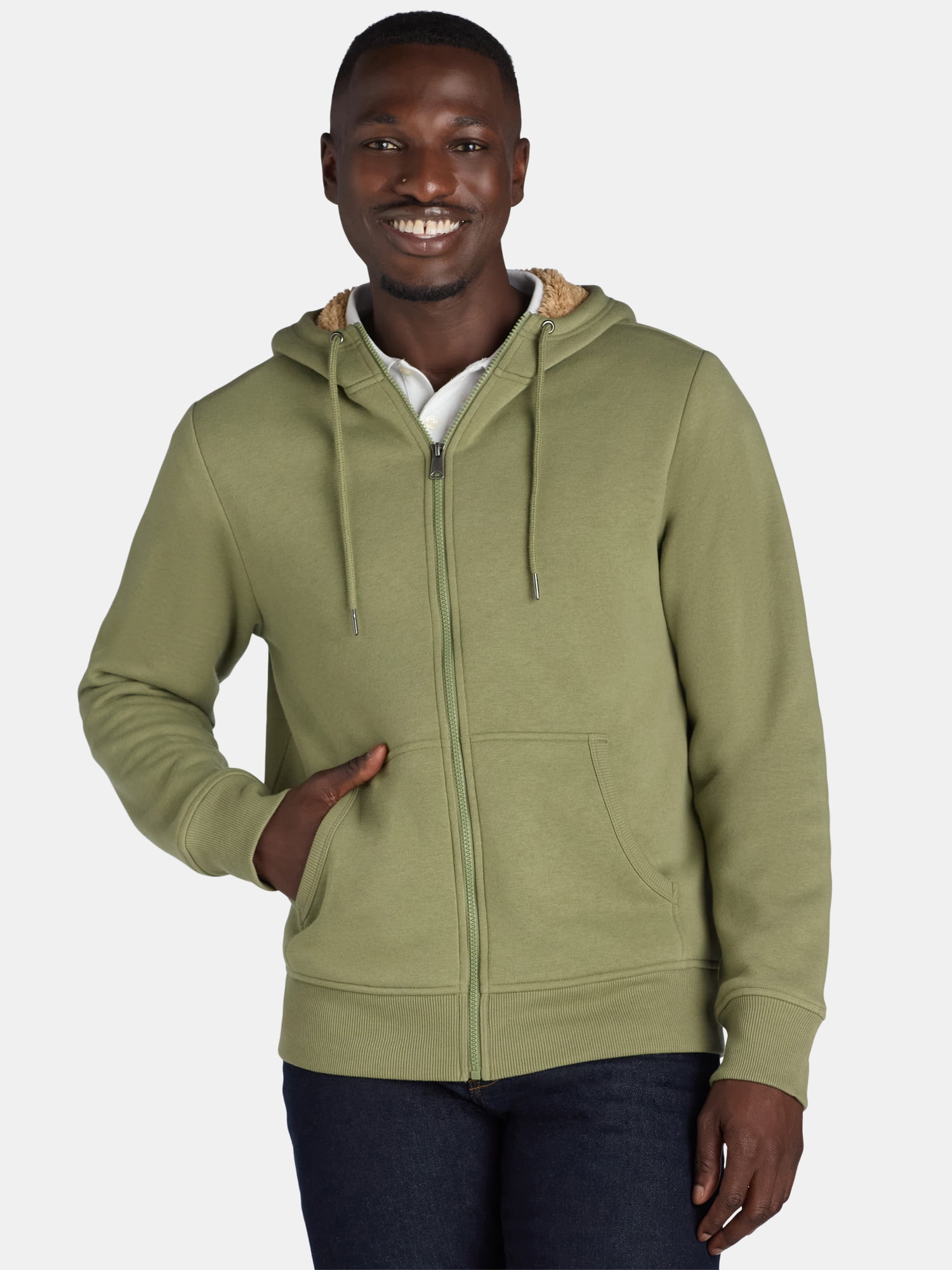 Men's & Big Men's High Pile Fleece Lined Jacket with Hood xtrendhaven - Image 13