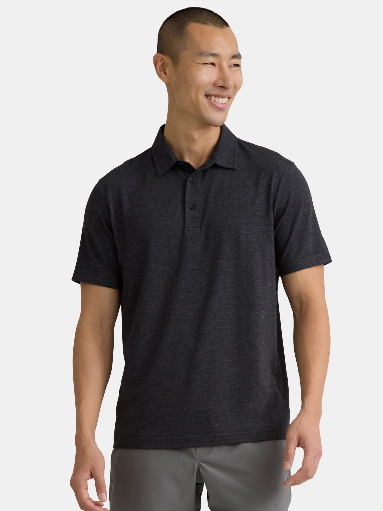Men's & Big Men's Poly Polo with Short Sleeves xtrendhaven
